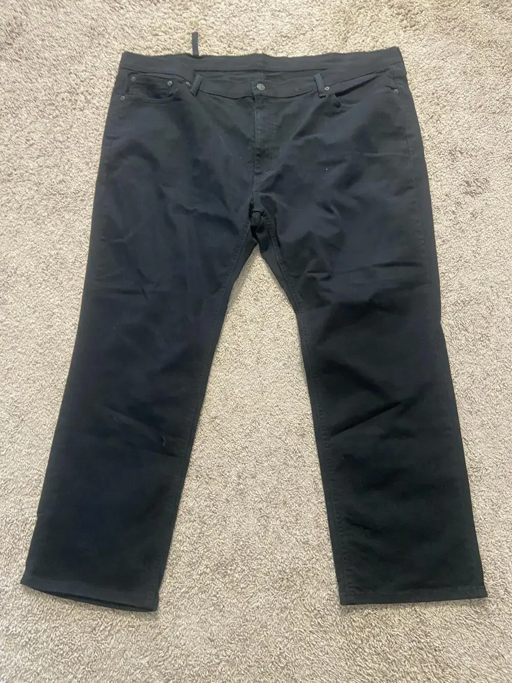 Levis 541 Jeans Mens 39x27 Black Dark Wash Athletic Tapered Denim Pockets